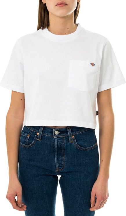 Dickies T-shirt Woman Ss Porterdale Crop W Dk0a4xdewhx Wit