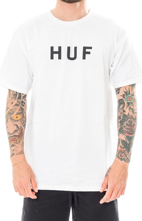 Huf T-shirt Man Essentials Og Logo Ss Ts00508 Wit
