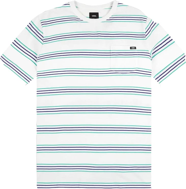 Vans T-shirt Man Mn Chaparral Stripe Vn0a54bhwht Wit