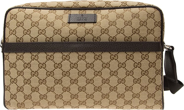 Gucci Gucci Camera Bag Case Beige Man Fabric GG Mod.449173 KY9KN 9886 Bruin