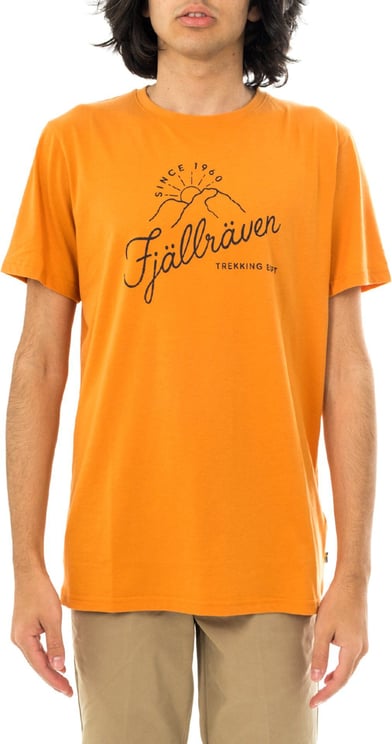 Fjällräven T-shirt Man Sunrise T-shirt F87047.206 Oranje