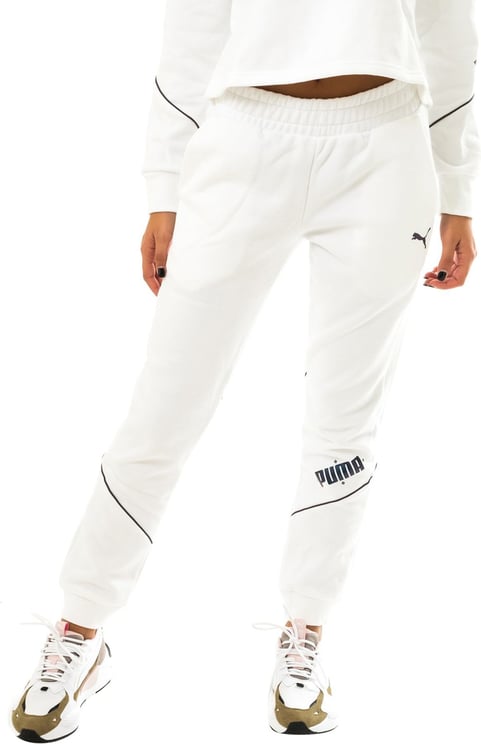 Puma Pants Track Suit Woman Cyber Sweatpants 848184.02 White