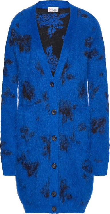 Valentino Valentino Mohair-Blend Long Knit Blauw