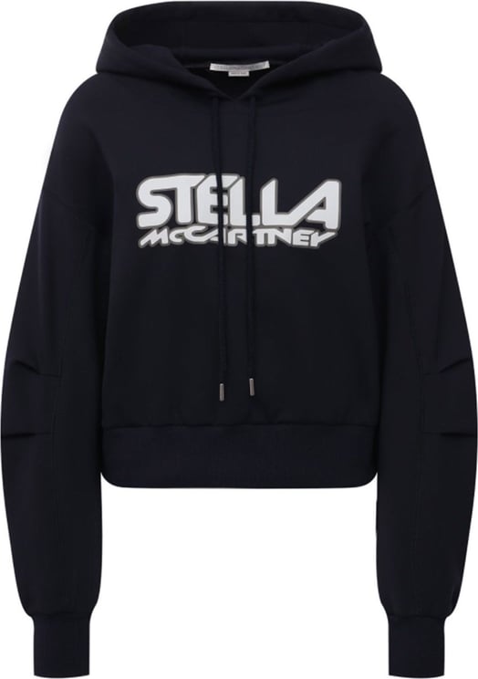 Stella McCartney Stella Mccartney Logo Hooded Sweatshirt Blauw