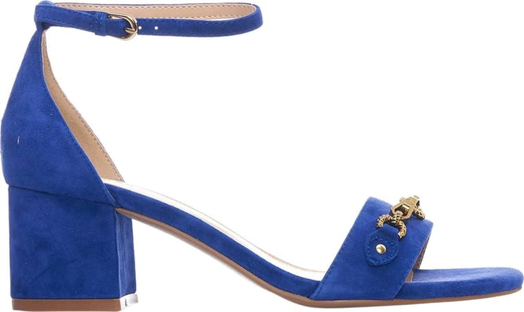 Guess Sandals In Suede Blue Blauw