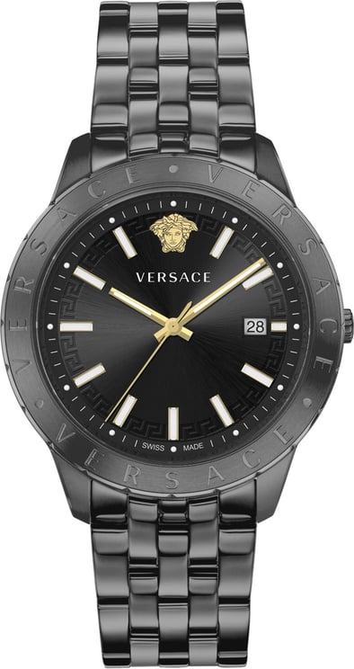 Versace VE2C00621 Univers heren horloge 43 mm Black