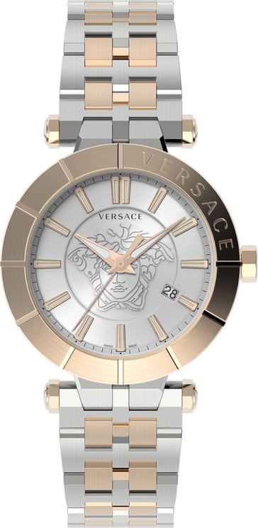 Versace VE2B00521 V-Race heren horloge 43 mm Silver