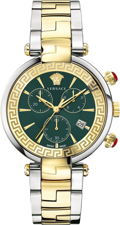 Versace VE2M00521 Revive heren horloge 41 mm Groen