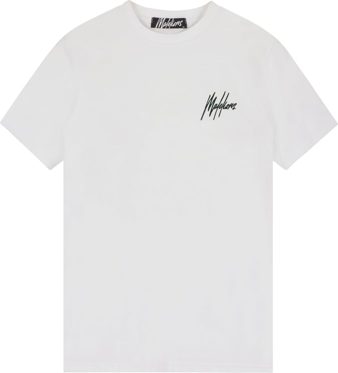 Malelions Wave Graphic T-Shirt - White/Slate Wit
