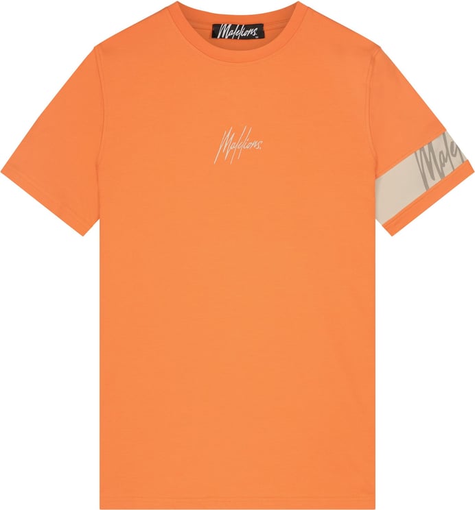 Malelions Captain T-Shirt - Soft Peach Oranje