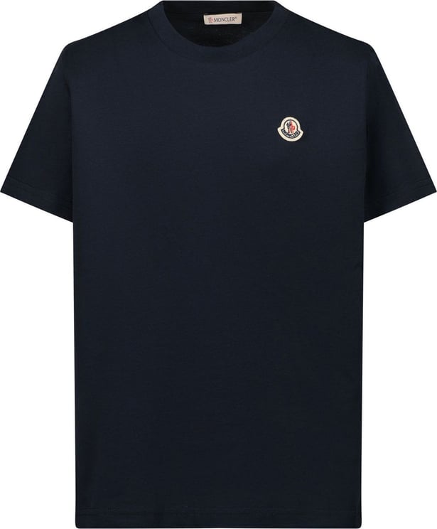 Moncler Kinder T-shirt Navy Blauw