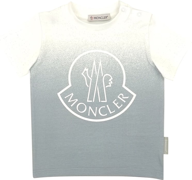 Moncler White Boy T-shirt Wit