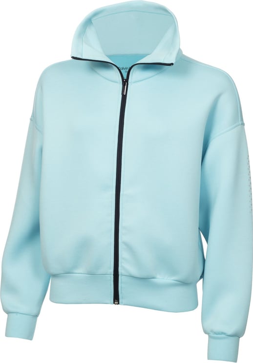 Calvin Klein Relax Full Zip Cropped Mid Layer Opal Divers