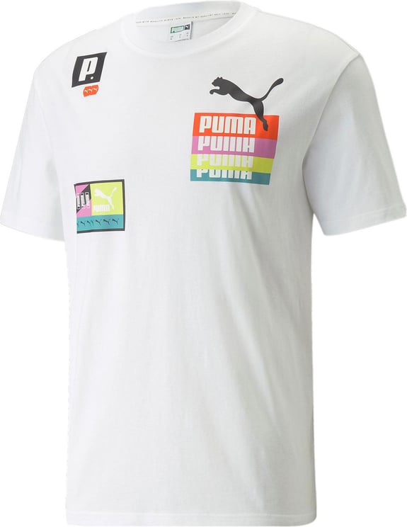 Puma T-shirt Man Brand Love Multipl Tee 533666.02 Wit
