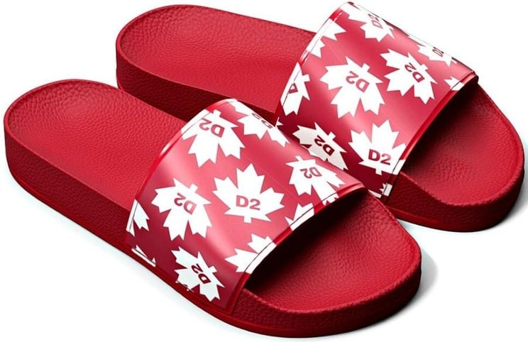 Dsquared2 Sandals Kid Slide Red/white Red