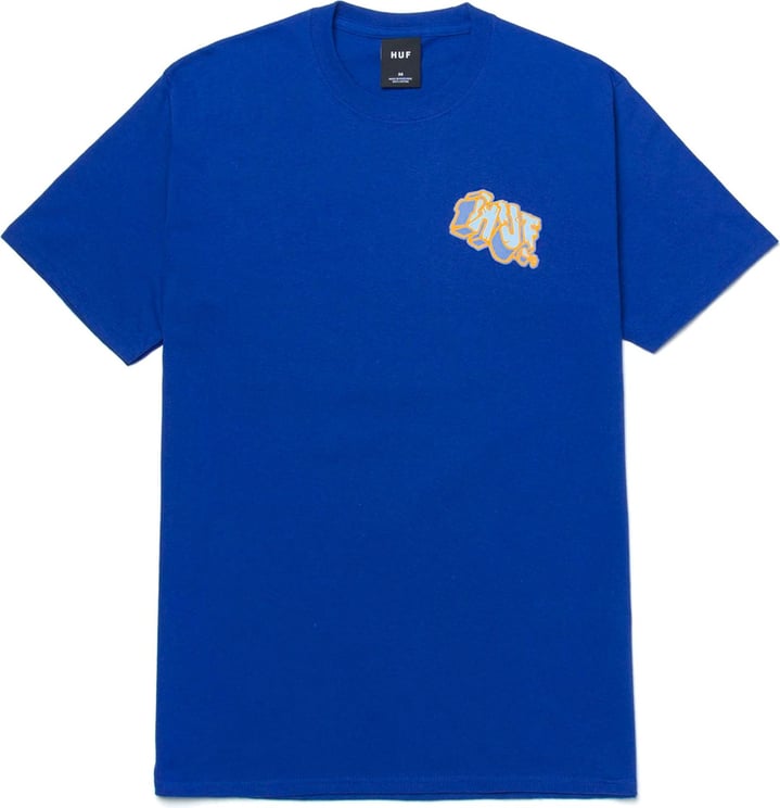 Huf T-shirt Man Quake Tt S/s Tee Ts01649.ryl Blauw