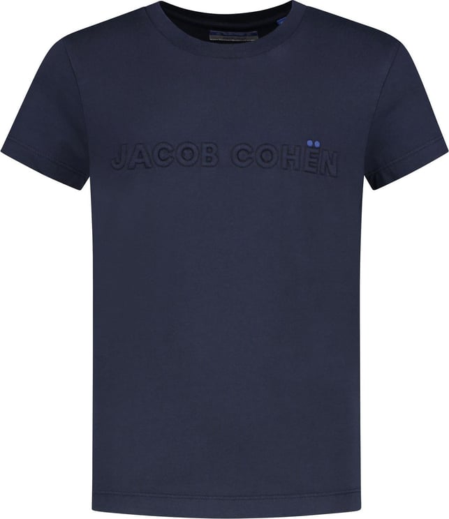 Jacob Cohen T-shirt Embossed Blauw
