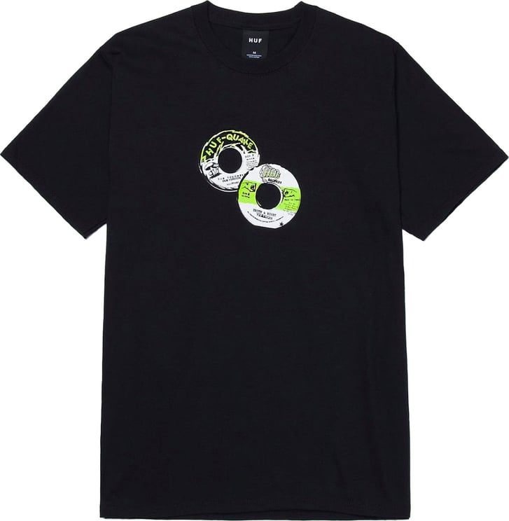 Huf T-shirt Man Quake Sound S/s Tee Ts01652.blk Zwart