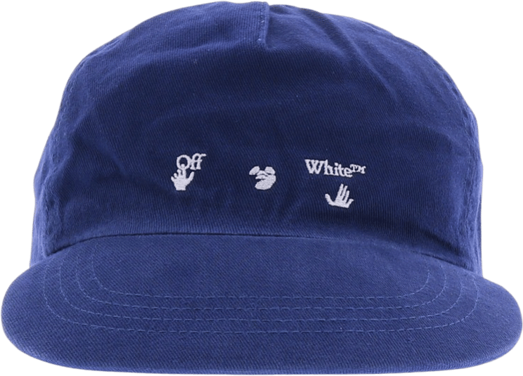 OFF-WHITE Ow Logo Baseball Cap Deep Blue Blauw