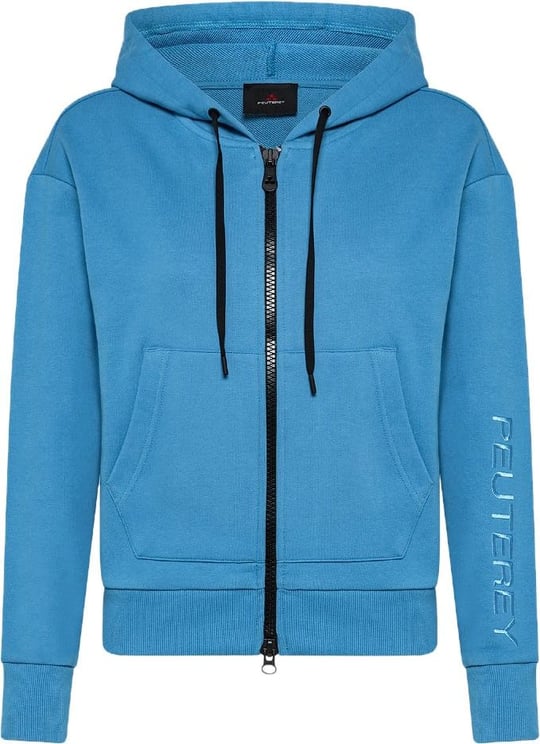 Peuterey Basic sweatshirt with hood and zip Blauw
