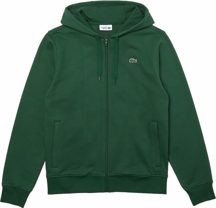 Lacoste Vest Hooded Sweatshirt Zipper Green Groen