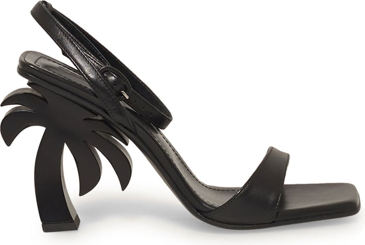 Palm Angels sculpted-heel open-toe sandals Silver