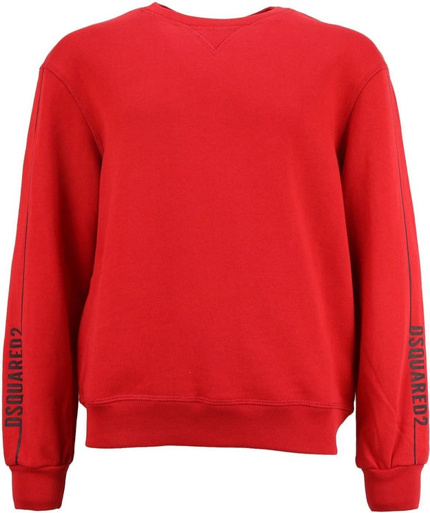Sweater rood relaxed fit