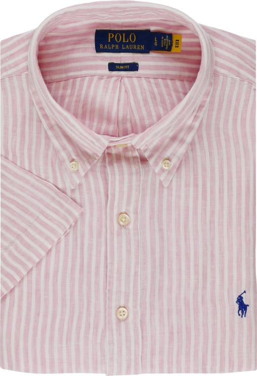 Ralph Lauren Shirts 5137b Pink/white Roze