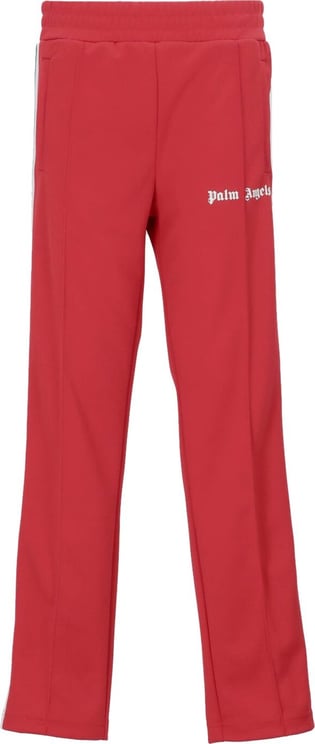 Palm Angels Trousers Red White Rood