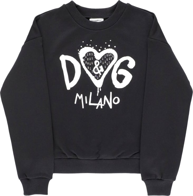Dolce & Gabbana Sweaters D&g Milano Fdo.nero Zwart