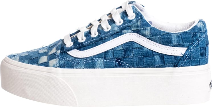 Vans Sneakers Woman Ua Old Skool Stackform (woven) Vn0a7q5mb6a Blauw