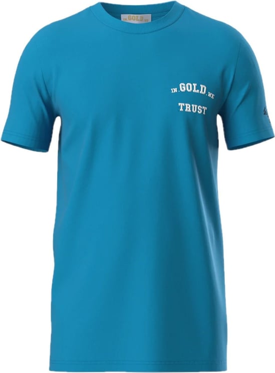 In Gold We Trust The Pusha Light T-Shirt Hawaiian Ocean Blauw