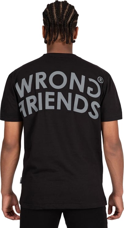 Wrong Friends Orlando t-shirt zwart Zwart