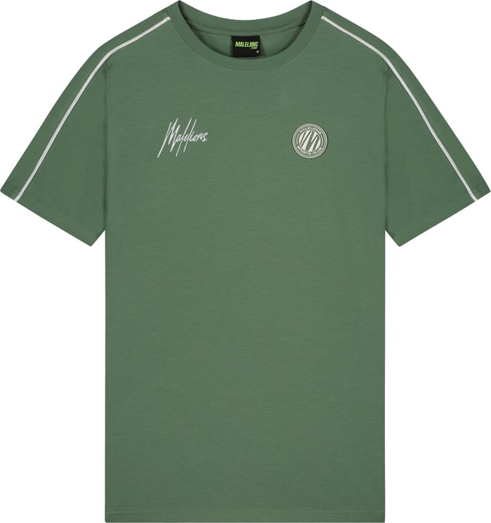 Malelions Sport Coach T-Shirt - Army/White Groen