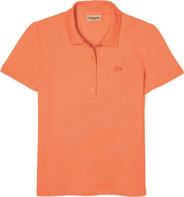 Lacoste Slim fit stretch cotton piqué polo shirt Oranje