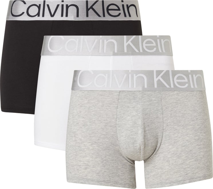 Calvin Klein Boxershorts 3-pack Grijs Wit Zwart Gray