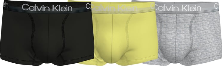 Calvin Klein Boxershorts 3-pack Lichtgrijs Zwart Geel Gray
