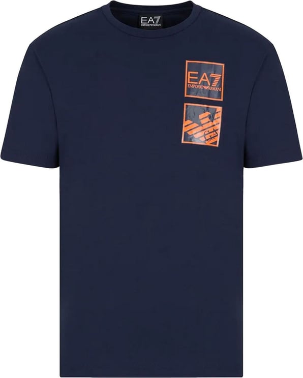 Emporio Armani T-shirt navy blue Blauw