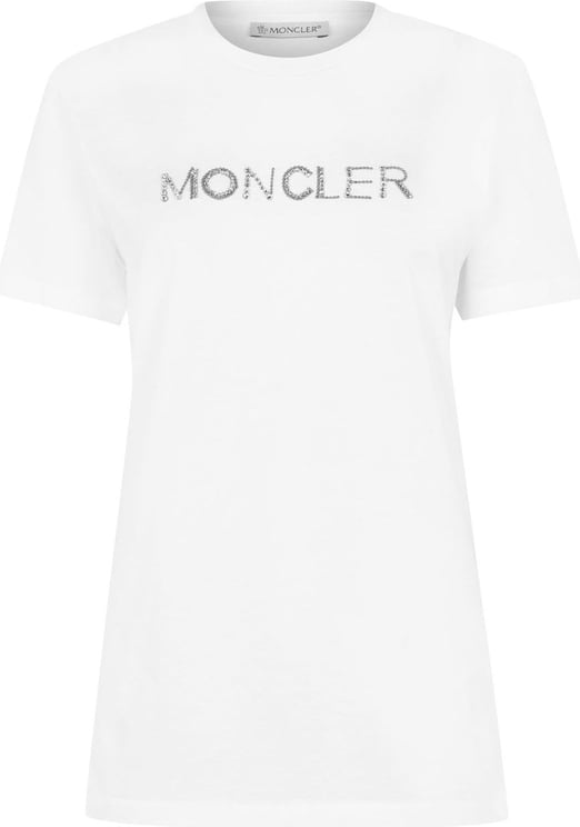 Moncler Sequin Logo T-shirt Wit
