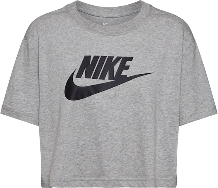Nike T-shirt Woman Crop Bv6175 063 Grijs
