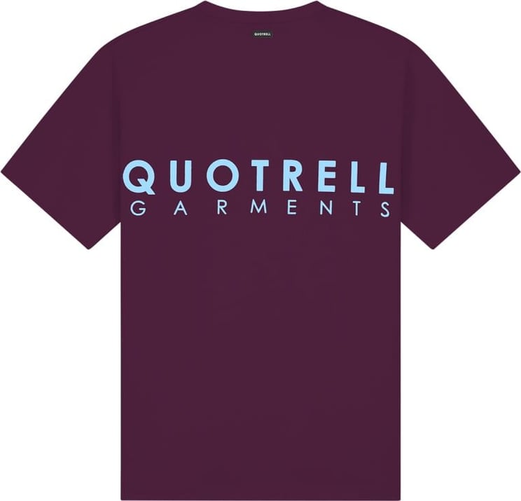Quotrell Fusa T-Shirt | Bordeaux/Light Blue Rood