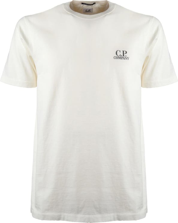 CP Company C.p. Company Jersey 30/2 Cream T-shirt White Wit