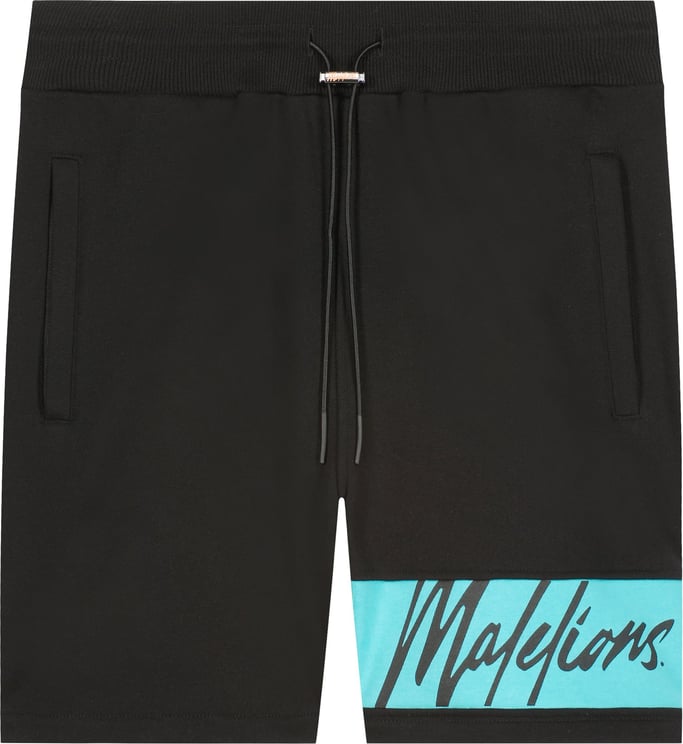 Malelions Captain Short - Black/Turquoise Zwart