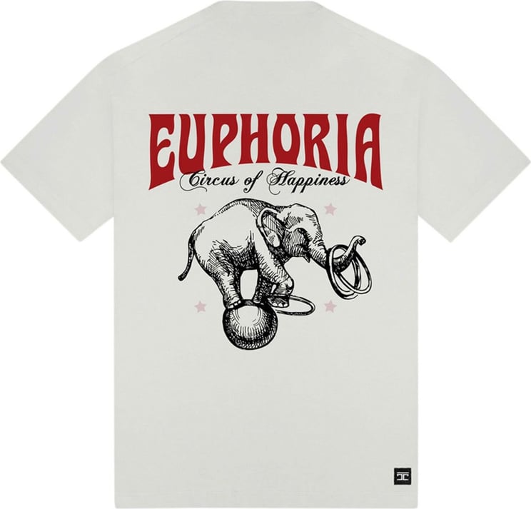 JorCustom Elephant Loose Fit T-Shirt White Wit