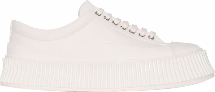 Jil Sander Sneakers Recycled Canvas Off White Milk Wit
