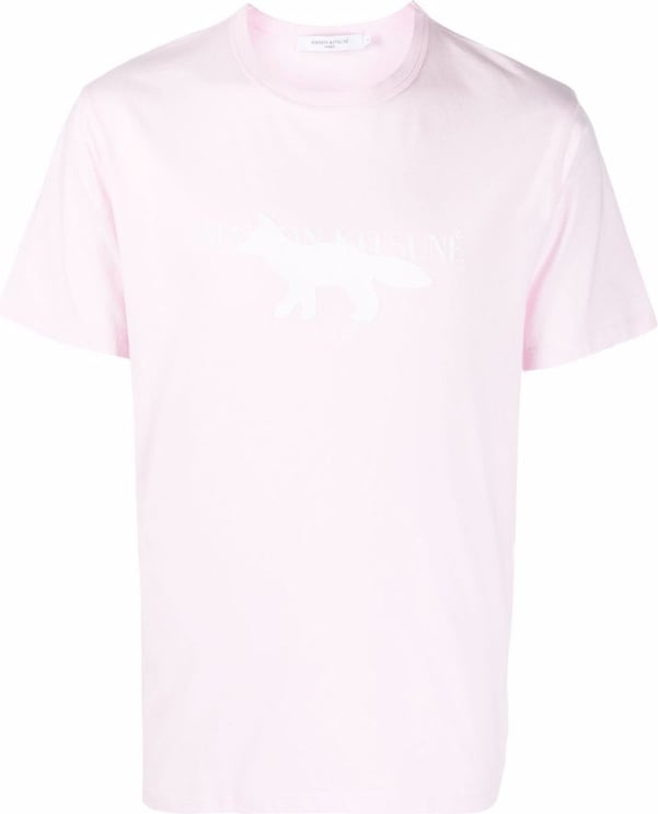 Maison Kitsuné Fox Stamp Classic T-shirt Light Pink Roze