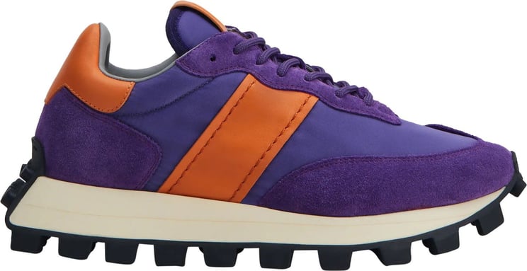 Tod's Sneakers 1t In Pelle Scamosciata E Tessuto - Viola Paars