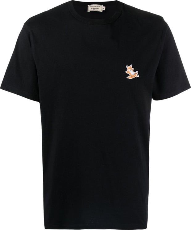 Maison Kitsuné Chillax Fox Patch Classic T-shirt Black Zwart