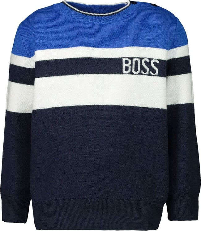 Hugo Boss Boss J05813 baby trui cobalt blauw Blauw