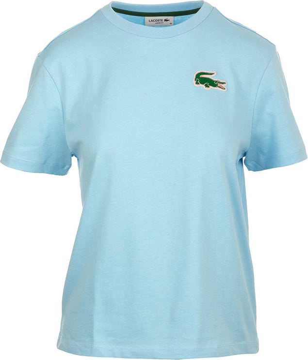 Lacoste Top Light Blue White Wit